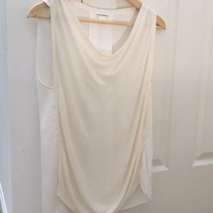 Club Monaco cream sleeveless tank